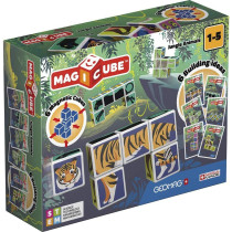 Geomag Magicube 145, Jungle Animals Building Game With Magnetic Cubes, 6 Cubes, Multicolor