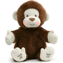 GUND Animated Clappy Monkey Singing and Clapping Plush Stuffed Animal Brown