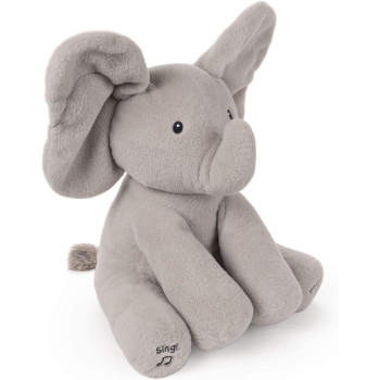 GUND Animated Flappy the Elephant Stuffed Animal Plush, Grey, 30.5 cm