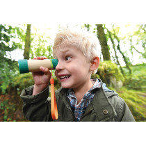 Hape Adjustable Telescope Bamboo Spy Gear for Kids With 8x Magnification