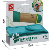 Hape Adjustable Telescope Bamboo Spy Gear for Kids With 8x Magnification