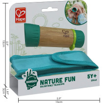 Hape Adjustable Telescope Bamboo Spy Gear for Kids With 8x Magnification