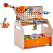 Hape Discovery Scientific Workbench Kids Construction Toy, Children'S Workshop With Over 10 Possible Creations, Toys For Kids 4+, Multicolored (E3028), "L: 14.4, W: 9.6, H: 17.5 Inch"