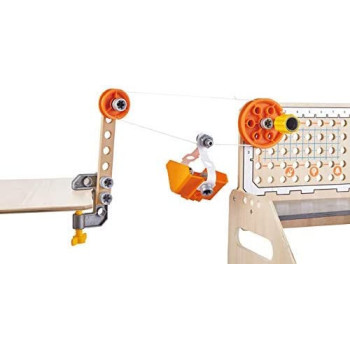 Hape Discovery Scientific Workbench Kids Construction Toy, Children'S Workshop With Over 10 Possible Creations, Toys For Kids 4+, Multicolored (E3028), "L: 14.4, W: 9.6, H: 17.5 Inch"