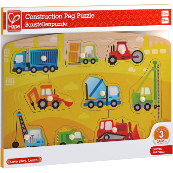 Hape International Construction Peg Puzzle - All Ages
