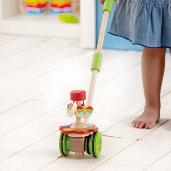 Hape International E0341 Dancing Butterflies Push & Pull Toy, One Size Multicoloured