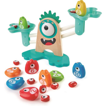 Hape Math Monster Scale Toy, STEAM Toy, L: 15, W: 7.1, H: 5.6 inch