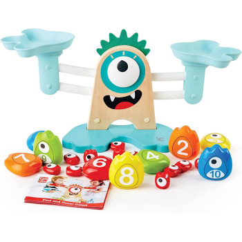 Hape Math Monster Scale Toy, STEAM Toy, L: 15, W: 7.1, H: 5.6 inch