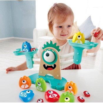 Hape Math Monster Scale Toy, STEAM Toy, L: 15, W: 7.1, H: 5.6 inch
