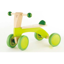 Hape Scoot Around Ride On Wood Bike Award Winning Four Wheeled Wooden Push Balance Bike Toy for Toddlers with Rubberized Wheels, Bright Green