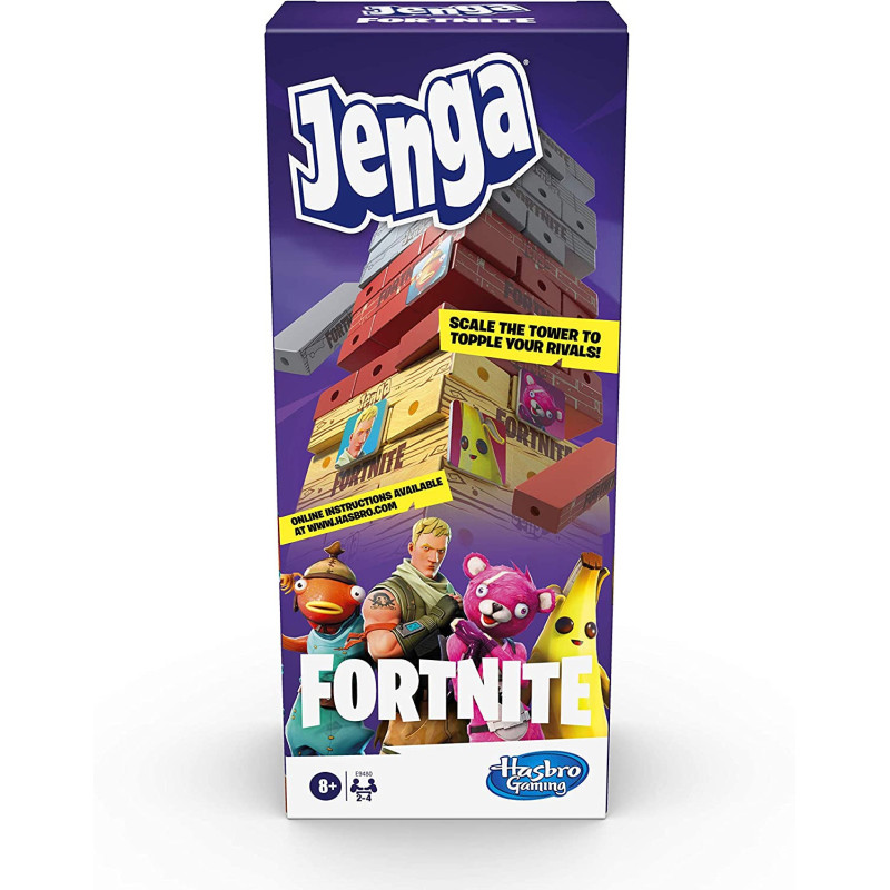 Hasbro Jenga: Fortnite Edition Game, Wooden Block Stacking Tower Game for Fortnite Fans, Ages 8 and Up