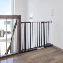 Hauck Close N Stop with 21 cm Extension, 96 - 101 cm, Safety Gate - Charcoal
