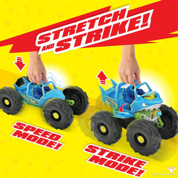 Heroes of Goo Jit Zu "Stretch and Strike Thrash Mobile! Vehicle with Missile Launcher and Stretchy, Goo Filled Exclusive Race Suit Thrash.