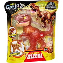 Heroes of Goo Jit Zu Jurassic World, Large SupaGoo T. Rex 7.5" Stretchy, Squishy Dinosaur Figure with Chomp Attack