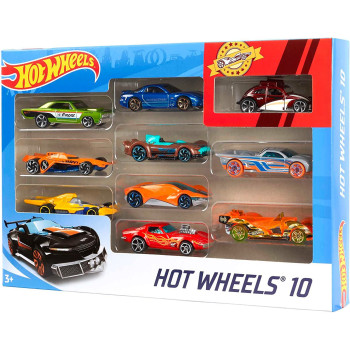 Hot Wheels Basic Cars, 10 Hot Wheels Car in 1 Pack 54886
