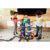 Hot Wheels City Robo T-Rex Ultimate Garage Multi-Level Multi-Play Mode Park 100 Plus 1:64 Scale Cars Gjl14