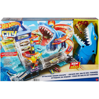 Hot Wheels City Shark Escape Playset, Toy for Kids 4 Years Old & Older