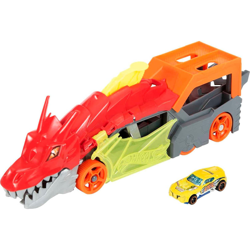 Hot Wheels Dragon Launch Transporter, Multi