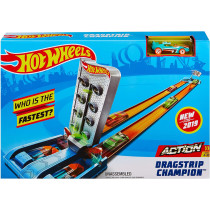 Hot Wheels Dragstrip Champion Action Set for Racing, Competition and Skill Building Boys Ages 4 to 10 Years Old GBF82