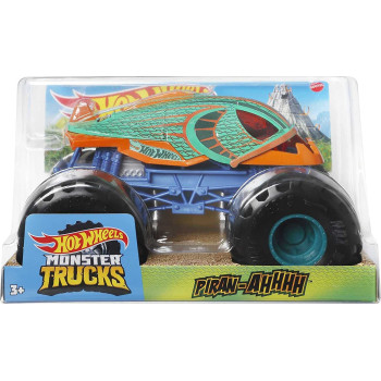 Hot Wheels GTJ34 Monster Trucks 1:24 Scale Vehicles, Gift for Kids Ages 3 Years Old & Up , Multicolor, 12.0 cm*19.0 cm*14.0 cm