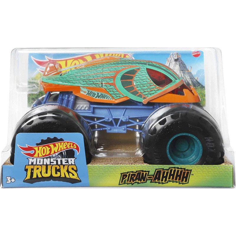Hot Wheels GTJ34 Monster Trucks 1:24 Scale Vehicles, Gift for Kids Ages 3 Years Old & Up , Multicolor, 12.0 cm*19.0 cm*14.0 cm