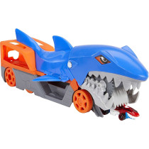 Hot Wheels Shark Chomp Transporter Playset With One 1:64 Scale Car For Kids 4 To 8 Years Old Gvg36