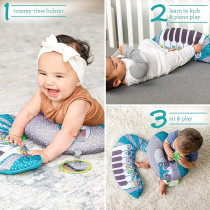 Infantino Grow With Me 3 N 1 Tummy Time Piano Kick & Play Sit & Play Fun Tummy Time Removable Teether Interactive Music