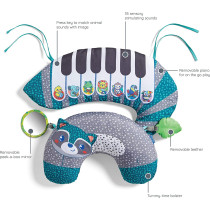 Infantino Grow With Me 3 N 1 Tummy Time Piano Kick & Play Sit & Play Fun Tummy Time Removable Teether Interactive Music