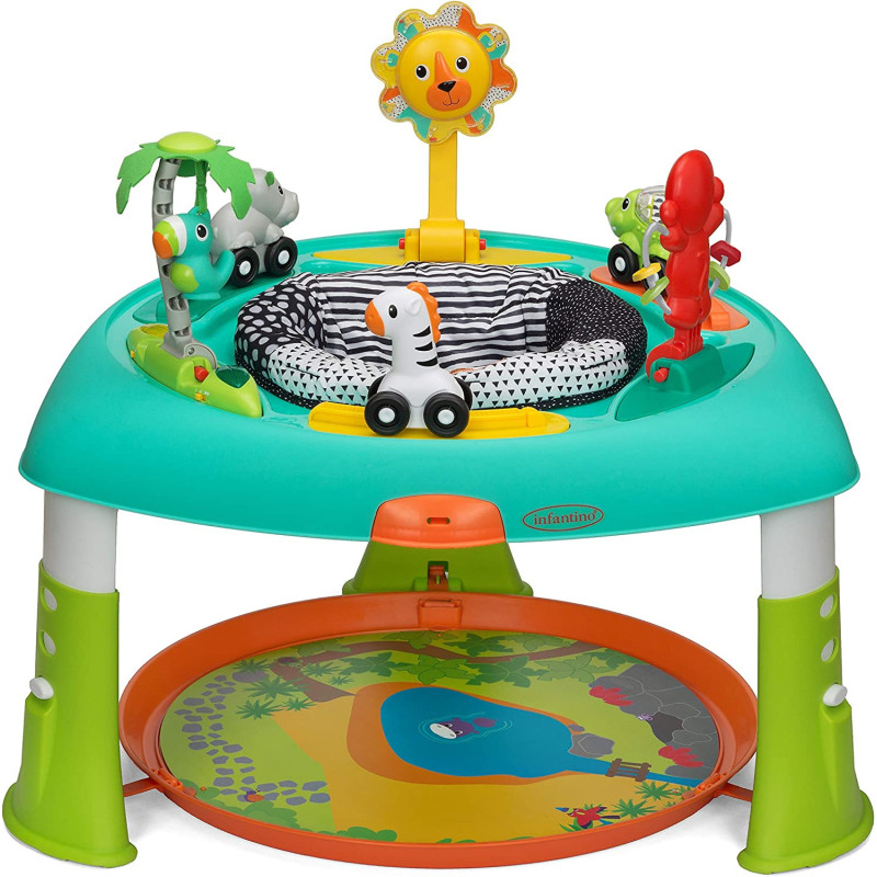 Infantino Sit,Spin & Stand 360 Degree Entertainer Child Seat Baby/Toddler Activity Booster Seat With Toys Stand And Play Interactive Music