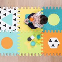 Infantino Soft Foam Puzzle Mat, Multicolor, 6 Piece, 216056