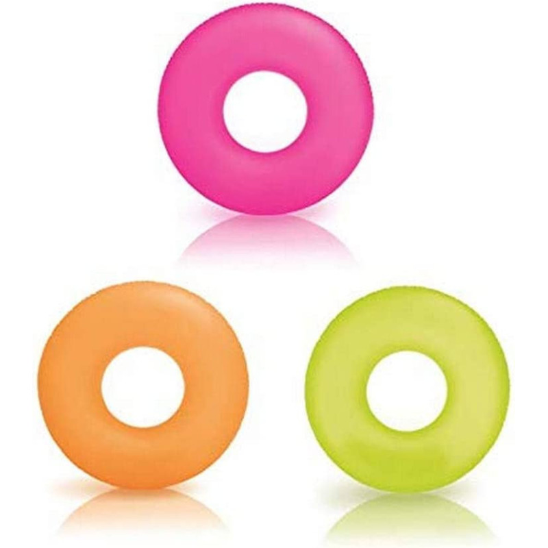 Intex 59262NP Neon Lifebuoy, Yellow, Fuchsia, Orange, 91 cm