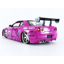 Jada Toys Hello Kitty 2002 Nissan Skyline GT-R (R34) 1:24 Die Cast Vehicle