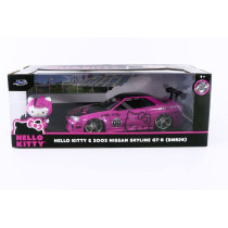 Jada Toys Hello Kitty 2002 Nissan Skyline GT-R (R34) 1:24 Die Cast Vehicle