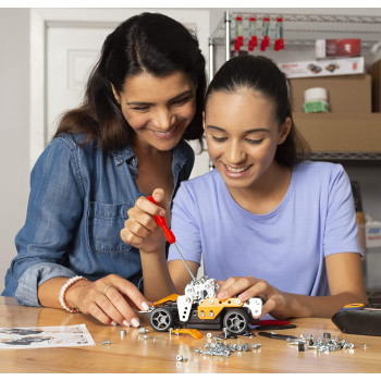 Meccano Erector by Meccano Roadster RC Model Building Set, 154 Pieces, For Ages 10 and up, STEM Construction Education Toy
