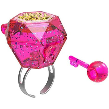 Taldec Funlockets Mysterious Ring with Charms and Glitter, Random Model, Jewellery, Pink,