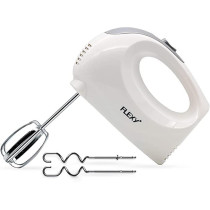 Flexy 200W Turbo 5 Speed Hand Mixer With Stainless Steel Double Balloon Beater And Kneading Tool