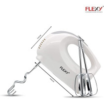 Flexy 200W Turbo 5 Speed Hand Mixer With Stainless Steel Double Balloon Beater And Kneading Tool