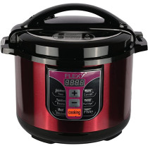 Flexy 8 Liter 1350W Electric Pressure Cooker With Smart Program Features Slow Cooker Steamer And Warmer