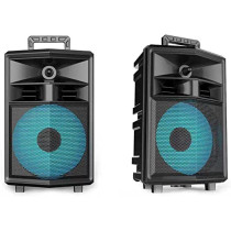 Flexy 20000W Rechargeable Portable Trolley Speaker With Remote Wireless Mic Bluetooth FM Radio