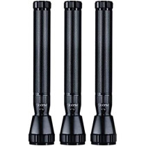Flexy 3-Piece Rechargeable Flash Light Black 26centimeter