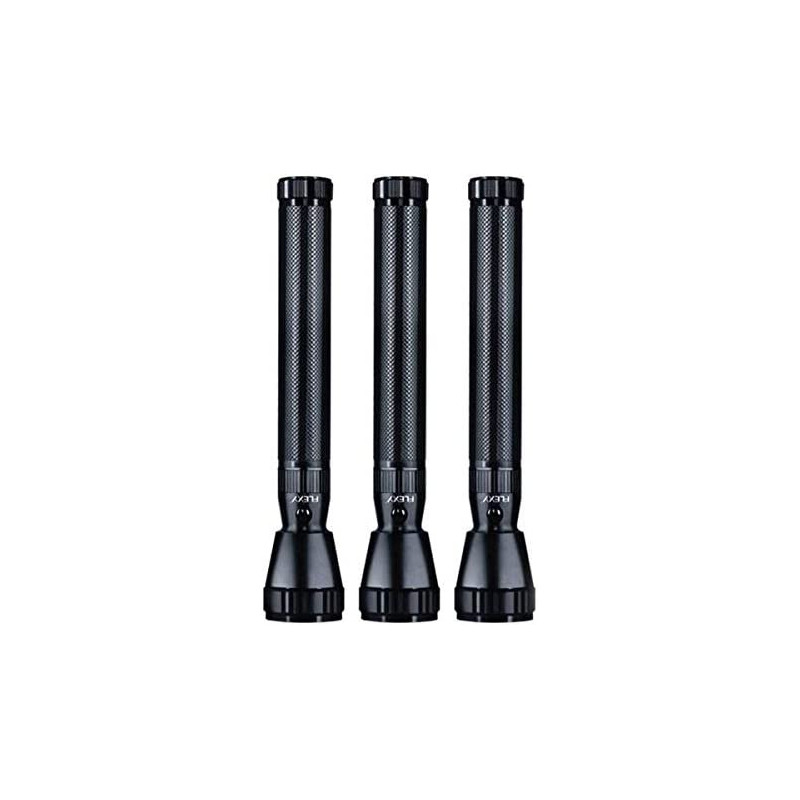 Flexy 3-Piece Rechargeable Flash Light Black 26centimeter