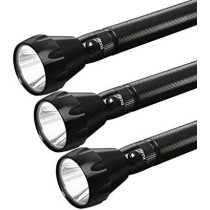 Flexy 3-Piece Rechargeable Flash Light Black 26centimeter