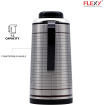 Flexy 15 Hours Hot 24 Hours Cold Retention Stainless Steel Insulated Vacuum Flask 1 Liter