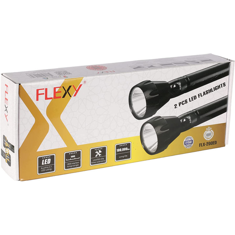 Flexy Rechargeable LED Flash Light Black 26centimeter