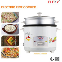 Flexy 1.2 Liter 400W Electric Rice Cooker With Steamer Non-Stick Inner Pot And Automatic Cooking