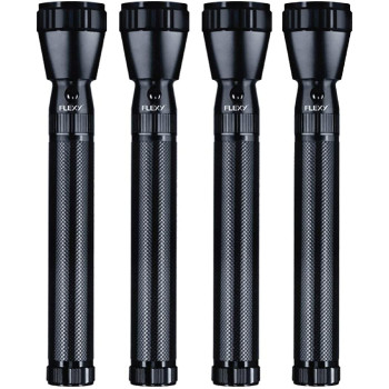Flexy Rechargeable Q5 LED Flash Light 1800 Meters Beam 25X7X7CM - Pack Of 4