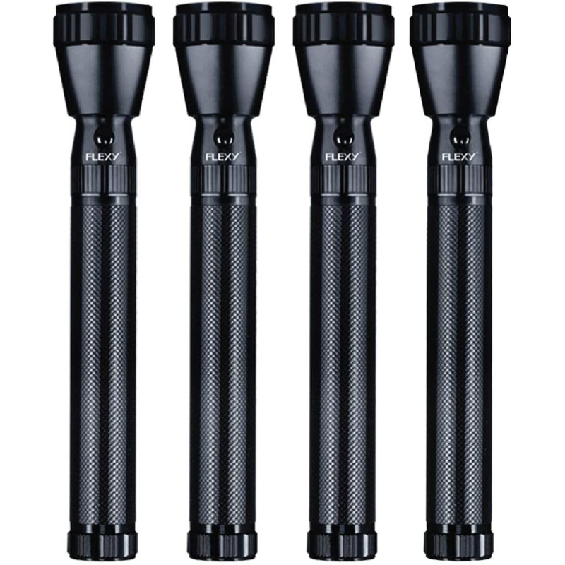 Flexy Rechargeable Q5 LED Flash Light 1800 Meters Beam 25X7X7CM - Pack Of 4