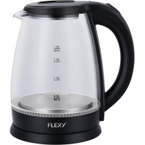 Flexy 1.8 Liter 1500W Glass Body Electric Cordless Kettle With 360 Degree Swivel Base
