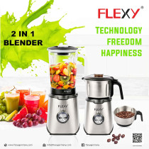 Flexy 600W 2 in 1 Grinder Blender Combo With Stainless Steel Jars For Hard Grinding And Blending