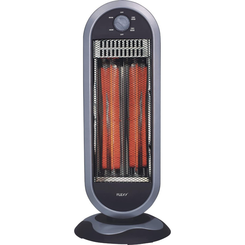 Flexy Portable 900W 3 Heat 180 Degree Oscillating Carbon Room Heater